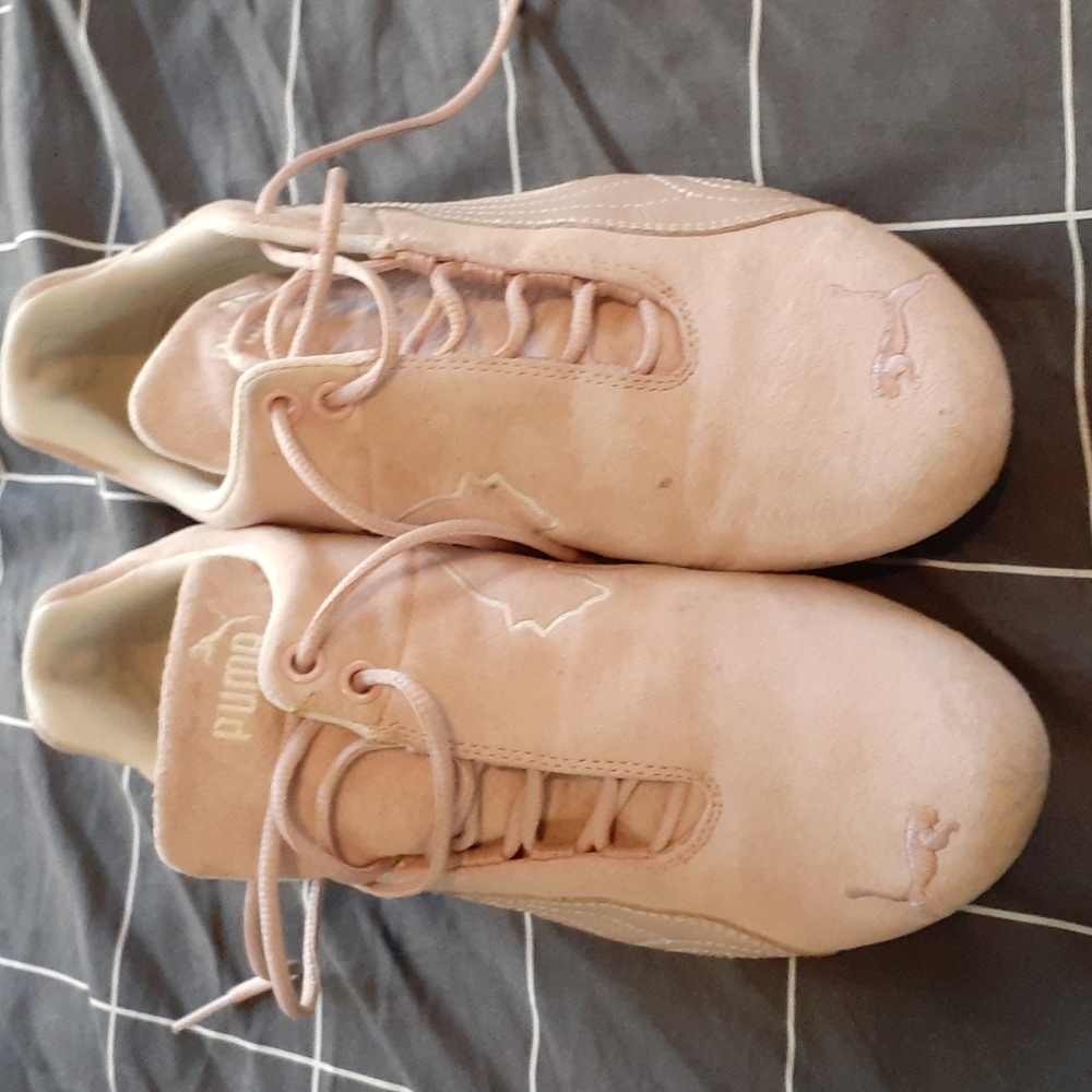 pink suede puma sneakers